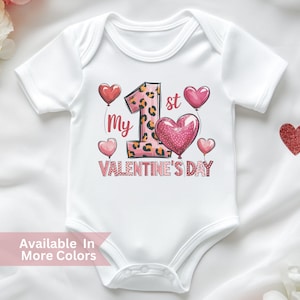 My First Valentines Day Baby Girl Bodysuit- Newborn Valentine Bodysuit- 1st Valentine Outfit Baby Girl- Valentines New Baby Gift- Baby Girl