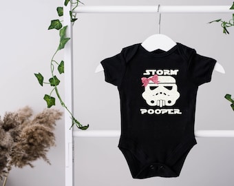 Star Wars Baby Girl Bodysuit, Star Wars Baby Outfit, Star Wars Baby, Baby Star Wars Gift, Star Wars Storm Pooper Baby Bodysuit, Baby Girl