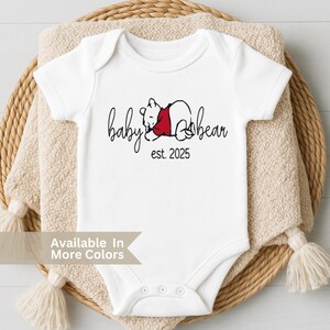 Winnie the Pooh Baby Bodysuit Personalized with Year of Birth- Winnie The Pooh Announcement Bodysuit- Newborn Gift for Baby Shower- Unisex