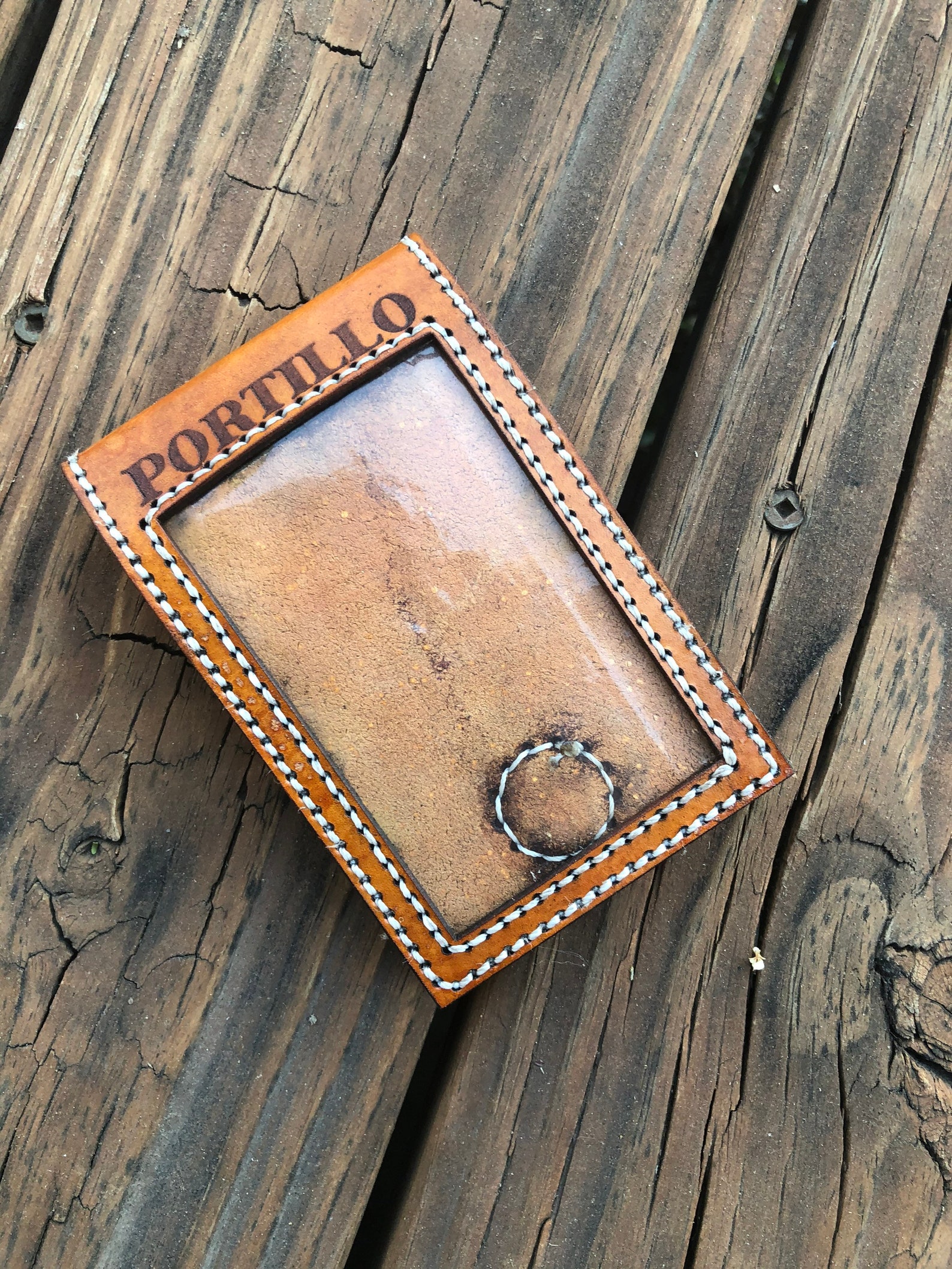 Leather Badge Holder With Etsy