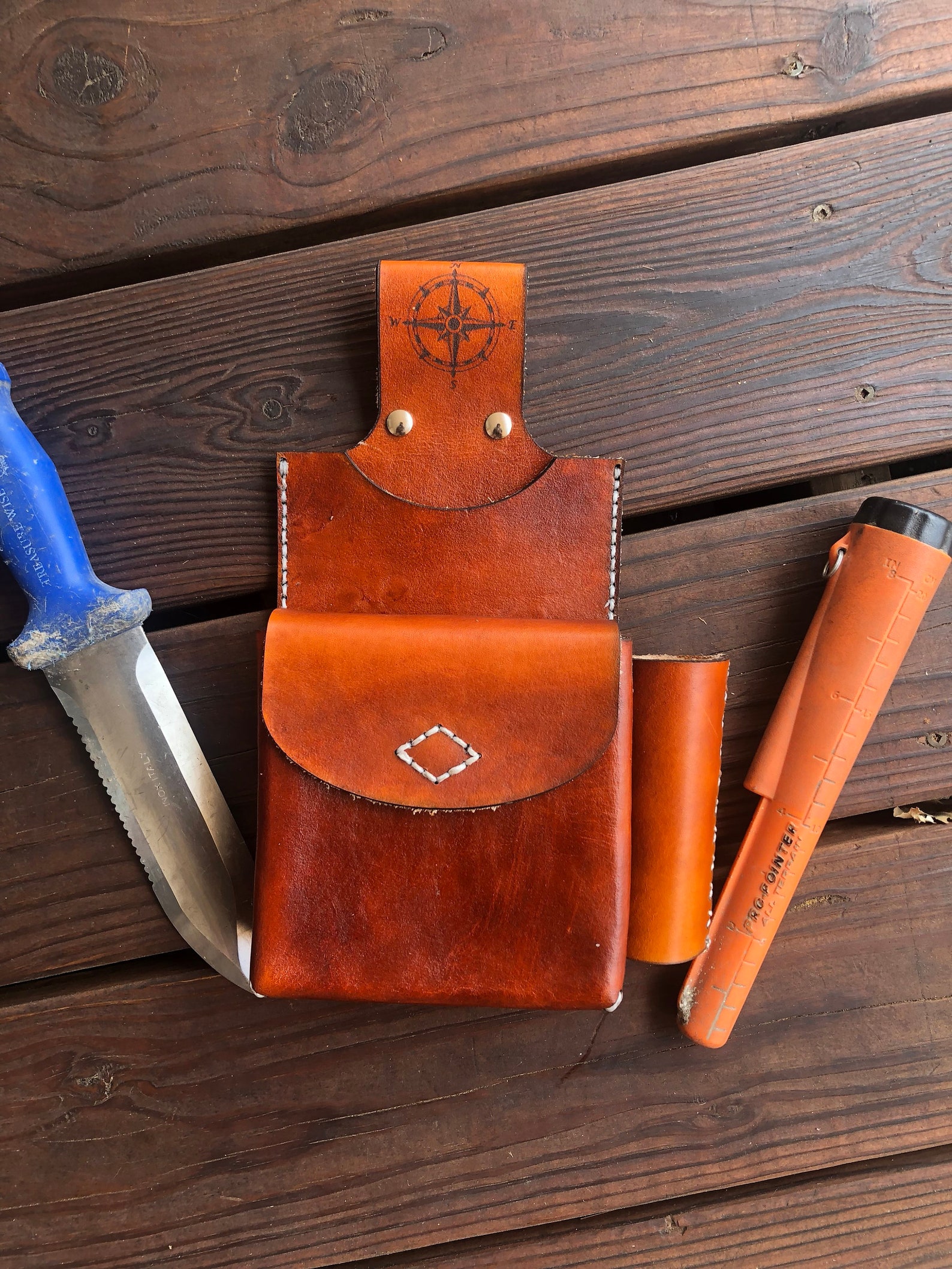 Leather metal detecting pouch Etsy