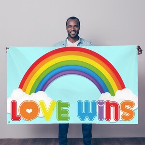 Pride Flag, Love Wins Flag, Pride Month Flag, LGBTQ Pride Flag, Pride Month Gift, Gay Pride Flag, Lesbian Pride Flag,