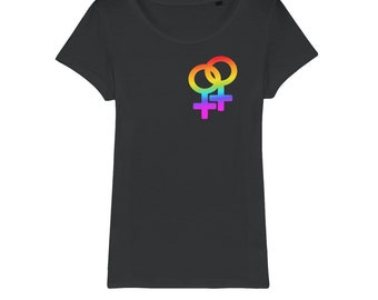 Lesbian Pride Organic Women's T-Shirt, LGBT Shirt, Lesbian Pride Shirt, Pride Parade T-shirt, Lesbian Shirt, LGBTQ Pride Shirt