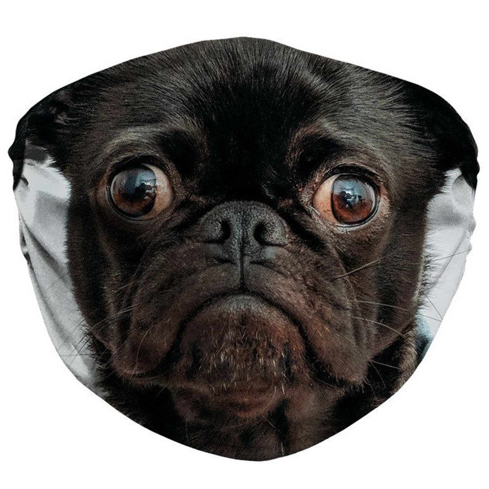 Pug Dog Face Mask Funny Dog Face Mask for Kids and Adults Etsy
