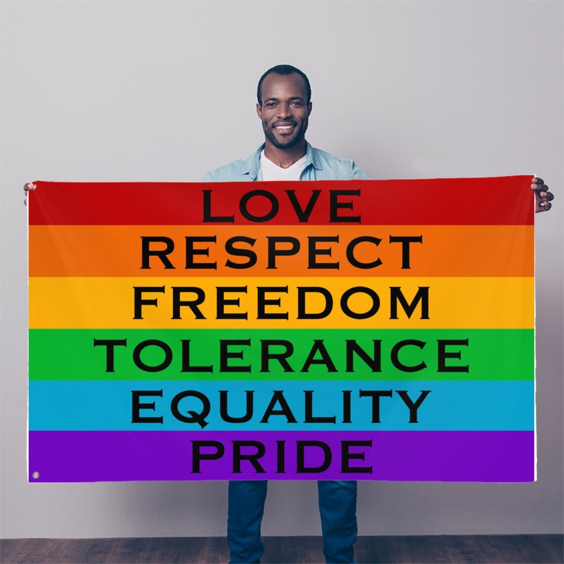 Pride Flag, LGBTQ Pride Flag, Pride Month Flag, Love Respect Tolerance