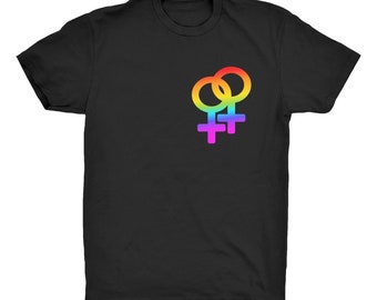 Lesbian Pride Organic Adult T-Shirt, LGBT Shirt, Lesbian Pride Shirt, Pride Parade T-shirt, Lesbian Shirt, LGBTQ Pride Shirt