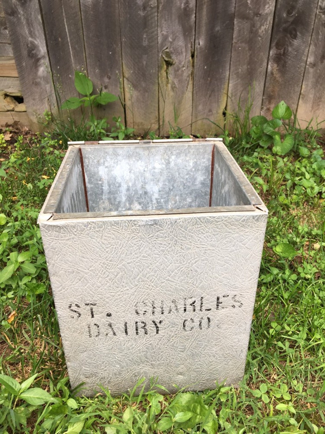 Vintage St. Charles Dairy Co Metal Milk Delivery Box Planter Etsy