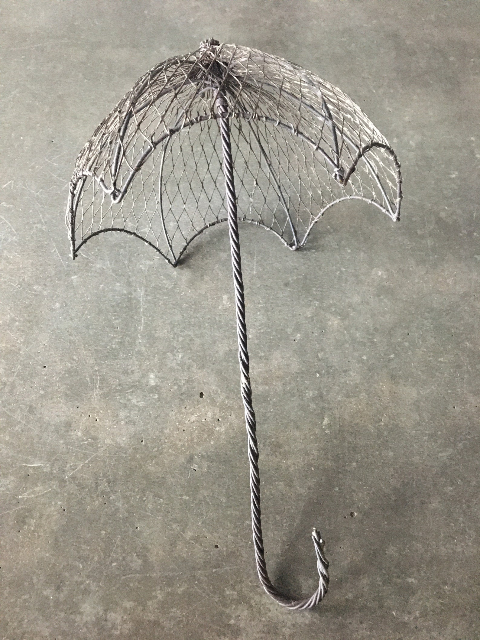 Unique vintage Large Metal Wire Umbrella Whimsical Decor Etsy