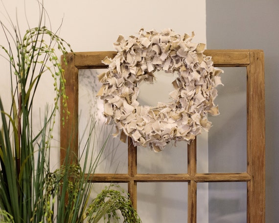 Reclaimed Canvas Couch Cover Fabric Wreath Etsy