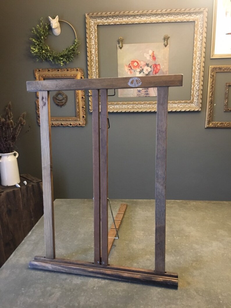 Vintage Anco Bilt Stamped Wooden Folding Table Desk Easel Photo Display Stand