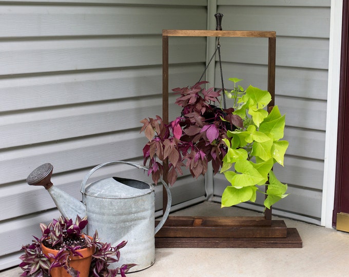 Reclaimed Hanging Plant Stand Display With Finial - Etsy