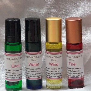 Elements Essential Oil Blends!  Earth, Air, Water and Fire Handcrafted