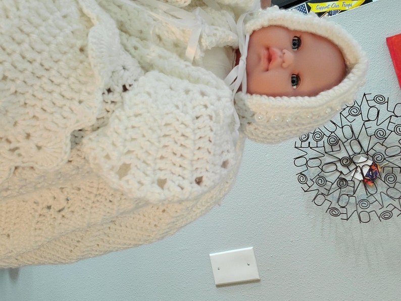 BaptismChristeningDedication Layette in White