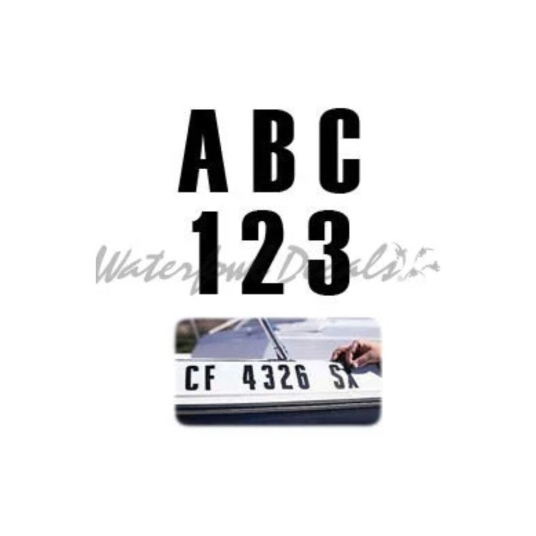 Boat Numbers Decal Boat Identification Numbers Sticker Etsy