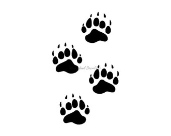 Bear Tracks Pattern Wall Decal Bear Tracks Car Truck Window - Etsy UK