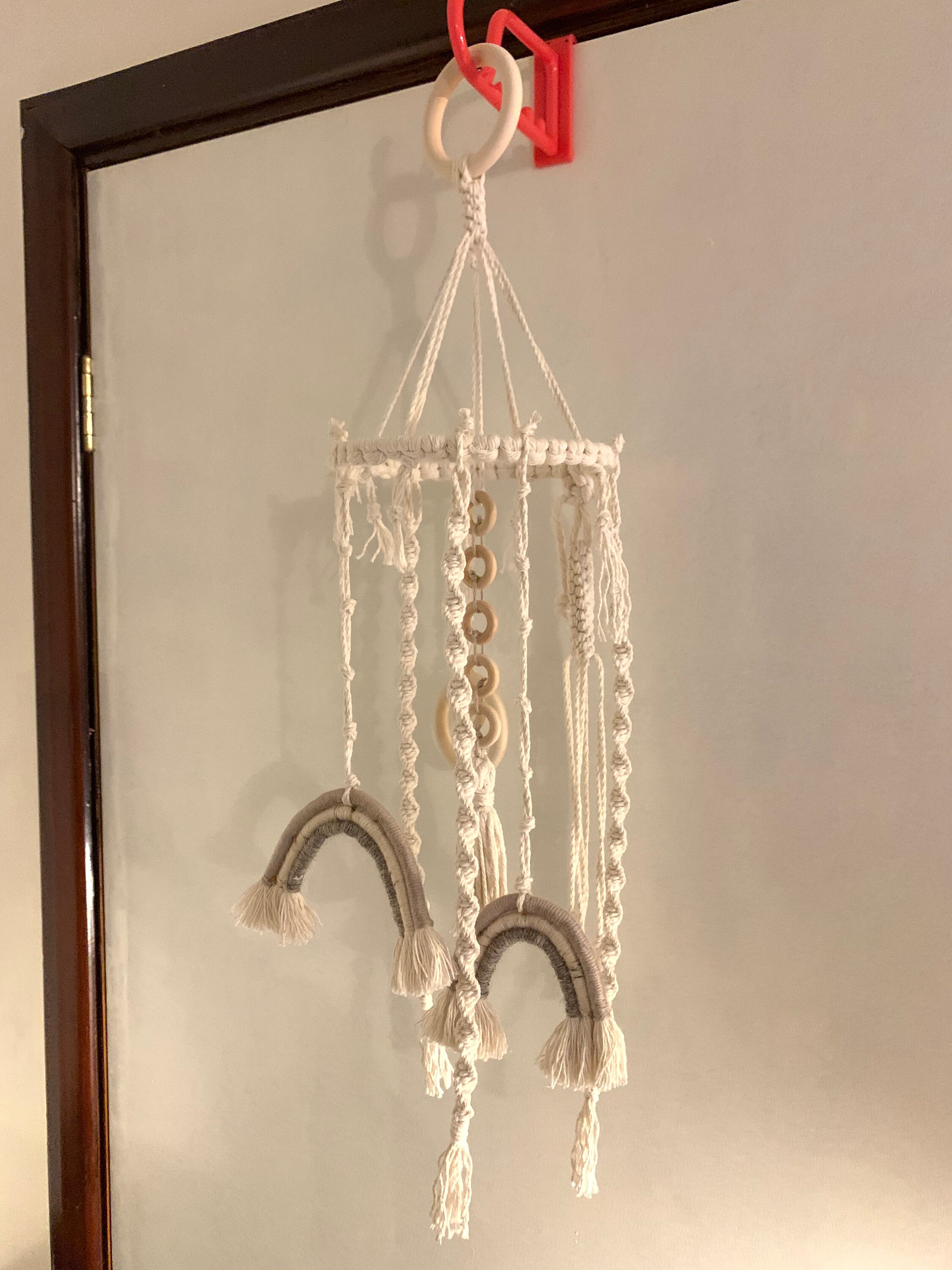 Macrame Handmade Mobile / Raindbow Baby Mobile / Nursery Decor Etsy