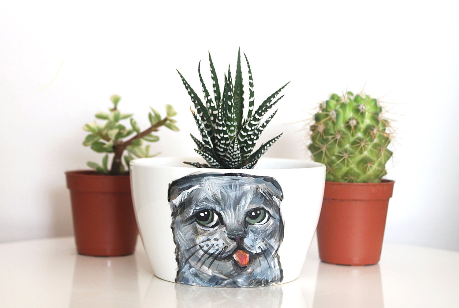 Cat Succulent Planter Fun Cat Planter Animal Planter Pet Planter Cat