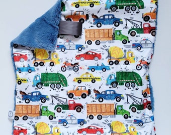 Cars and Trucks Lovey, Minky Lovey, Faux Fur Lovey, Construction Lovey, Garbage Truck Lovey, Boy Lovey, Taxi Lovey, Truck Lovey, Cars, Auto