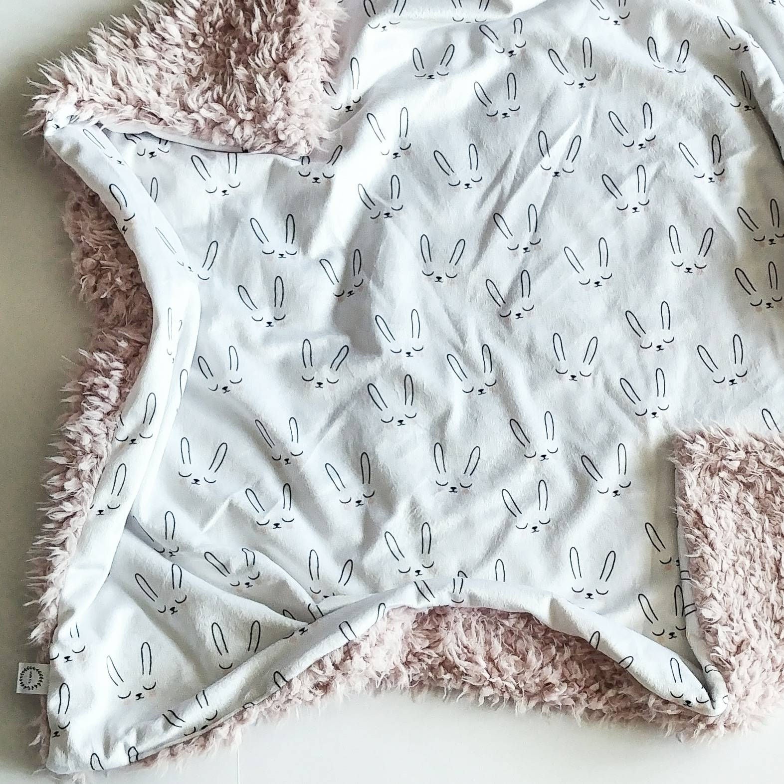 Bunny Baby Blanket Rabbit Baby Blanket Minky Baby Blanket Etsy UK