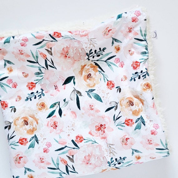 Tan Floral Baby Blanket Minky Baby Blanket Faux Fur Baby Blanket Beige Blanket Girl Blanket Neutral Baby Blanket Almond Beige Floral Etsy Canada