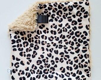Lovey Leopard Print, Wild Lovey, Minky Lovey, Faux Fur Lovey, Leopard Lovey, Girl Lovey, Animal, Cheetah Lovey, Beige, Wild, Black, Tan