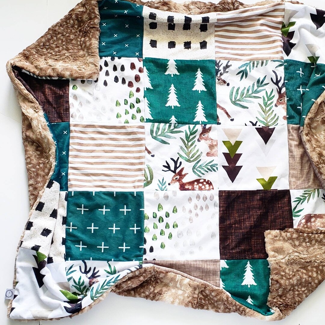 Introducing owen Pieced Baby Blanket Minky Baby Etsy