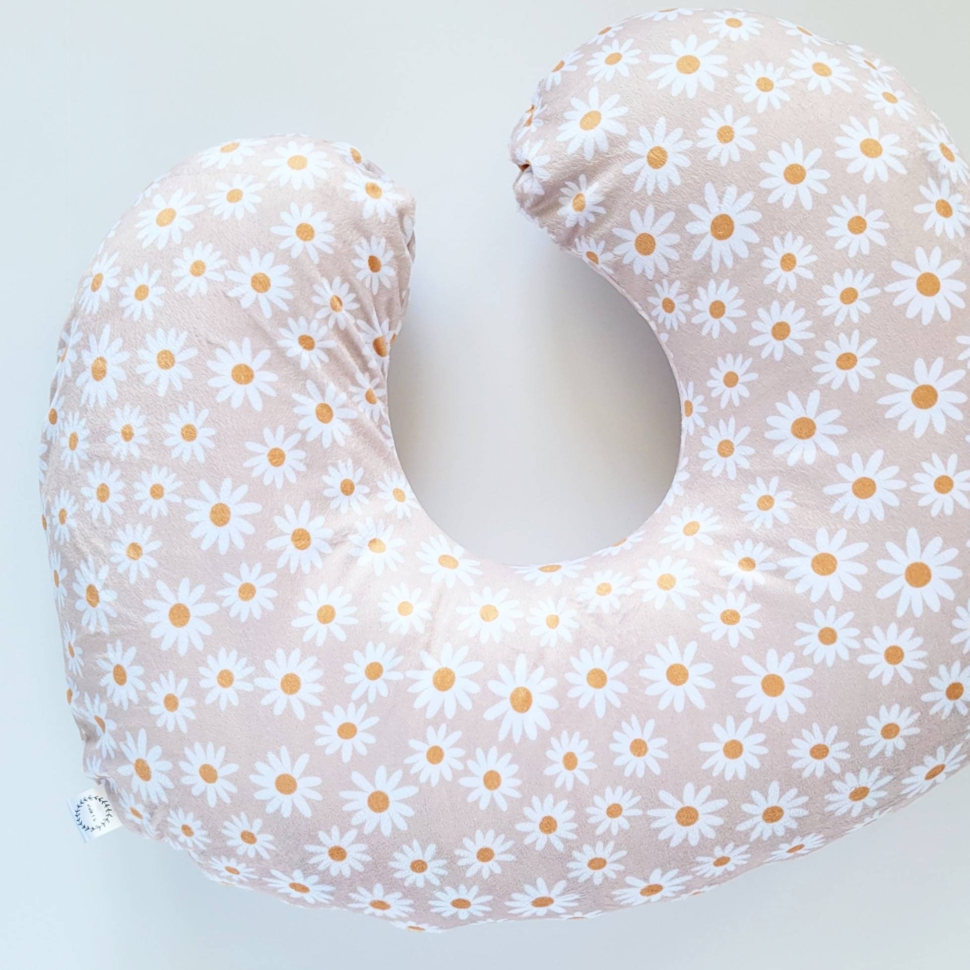 Beige Daisy Nursing Pillow Cover Minky Minky Floral Girl Beige Floral Breast Feeding Pillow Cover Daisy Gold Almond Floral White Etsy