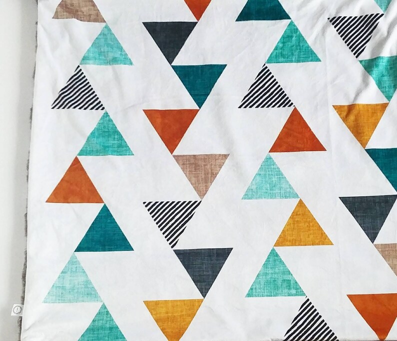 Linen Triangle Baby Blanket Linen Baby Blanket Minky Baby Etsy