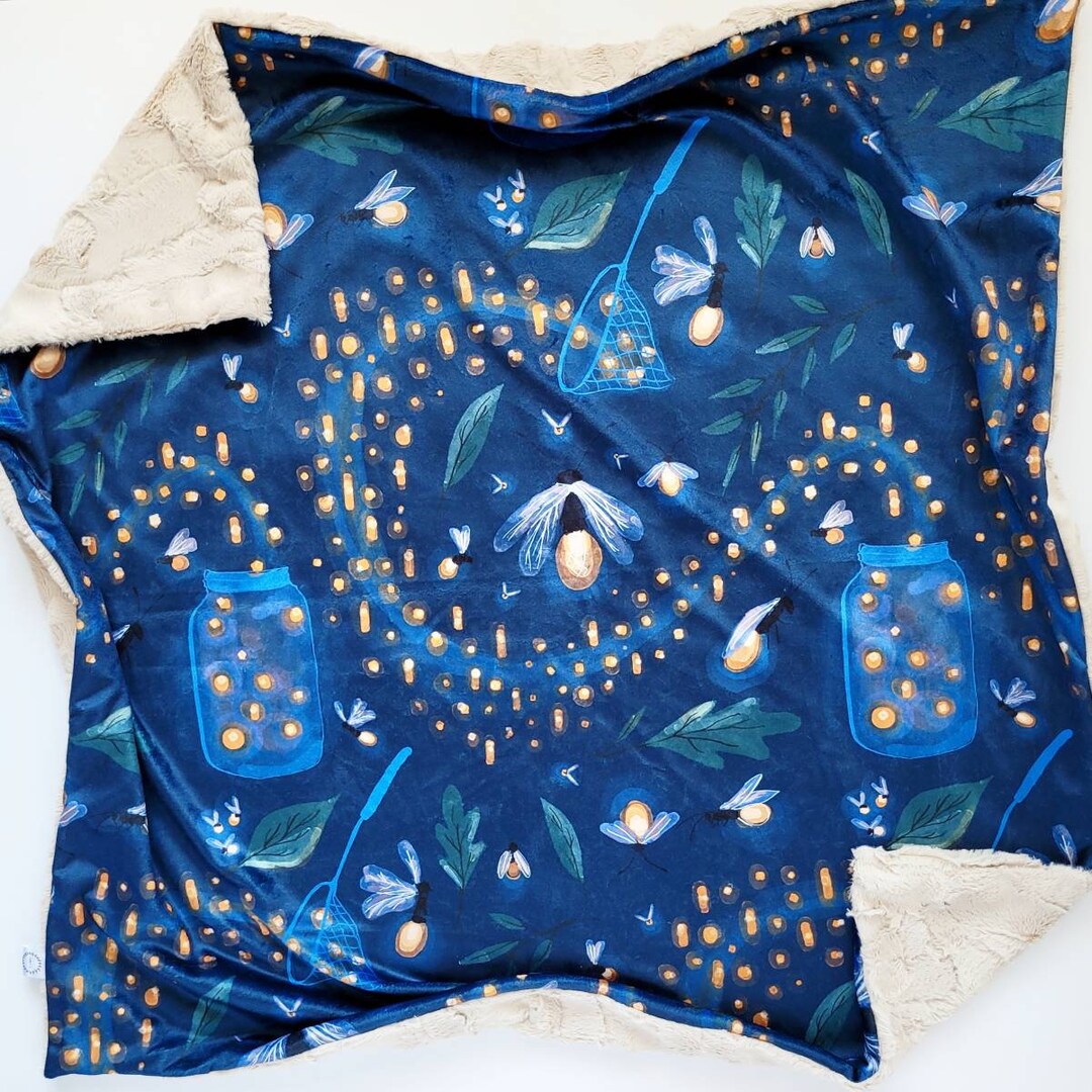 Firefly Baby Blanket Minky Baby Blanket Night Baby Blanket Etsy Italia