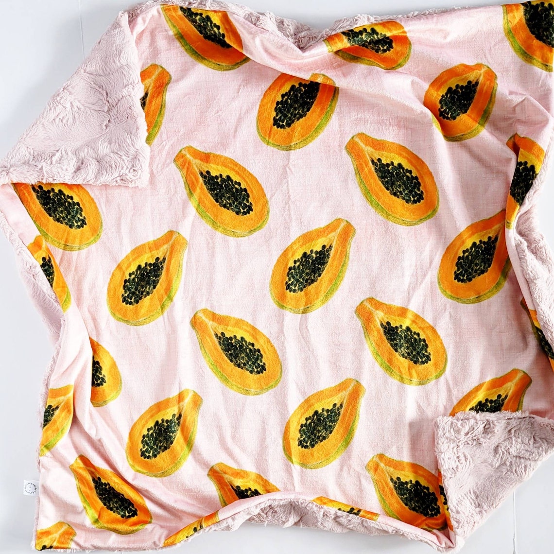 Papaya Baby Blanket Minky Baby Blanket Coral Blanket Pink Etsy UK