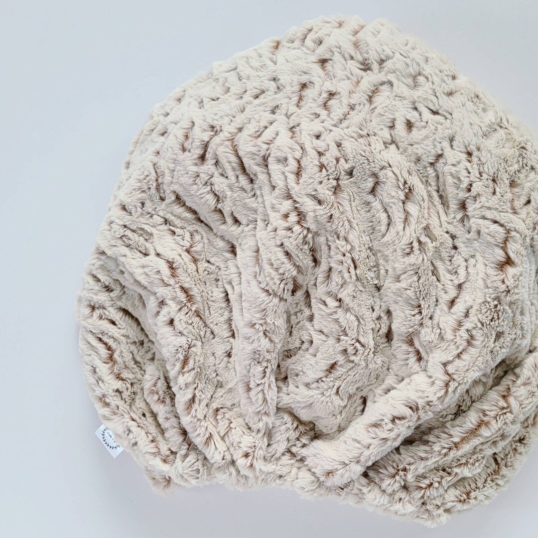 Textured Beige Faux Fur Changing Pad Cover, Minky Changing Pad Cover ...