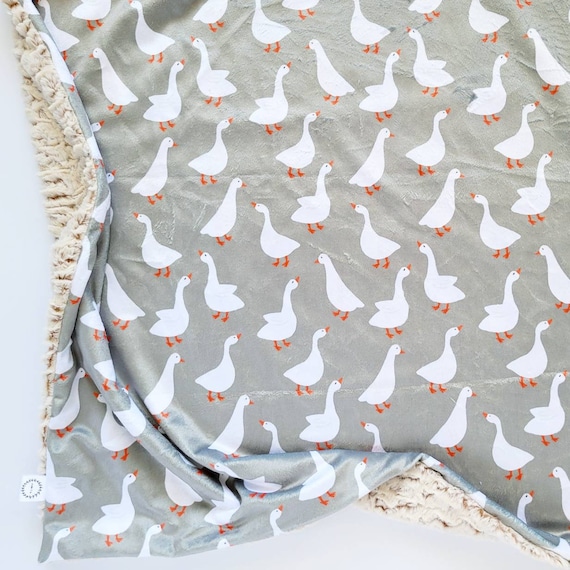 Goose Baby Blanket Minky Baby Blanket Faux Fur Baby Blanket Boy Blanket Light Sage Blanket Geese Baby Blanket Beige Neutral Tan Etsy