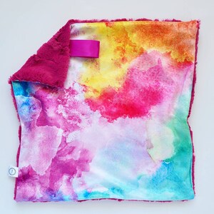 Tie Dye Rainbow Lovey, Rainbow Lovey, Minky Lovey, Faux Fur Lovey, Teal Lovey, Pink Lovey, Rainbow Shibori Lovey, Girl Lovey, Clouds, Lilac