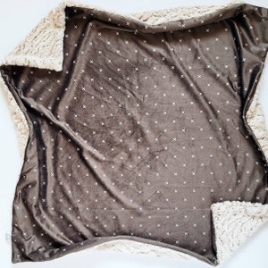 Cedar X Baby Blanket, Minky Baby Blanket, Faux Fur Baby Blanket, Boy Blanket, Girl Blanket, Neutral Baby Blanket, Cedar Blanket, Brown, Tan
