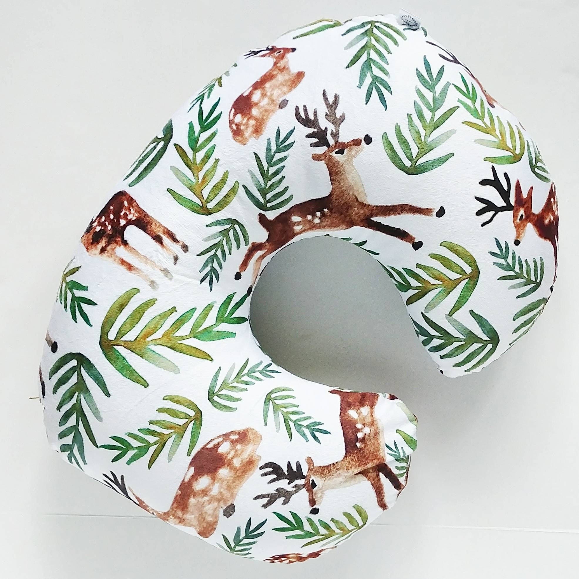 Watercolor Deer Minky Nursing Pillow Cover Minky Woodland Girl Boy Neutral Breast Feeding Pillow Cover Woodland Cover Reindeer Etsy