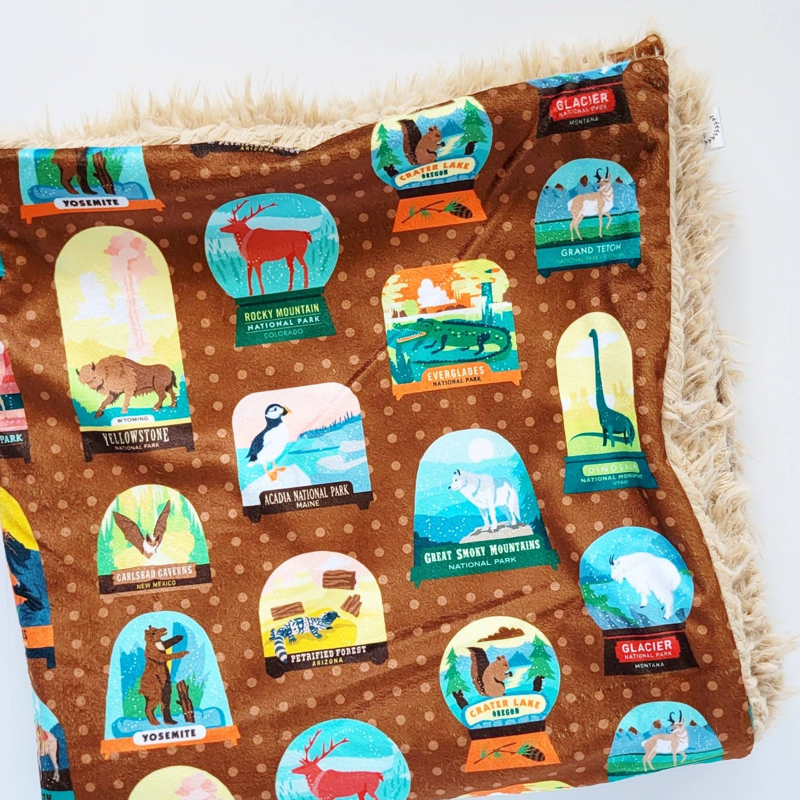 National Park Baby Blanket Minky Baby Blanket Travel Baby Etsy