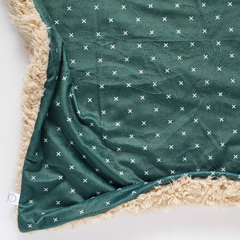 Green X Baby Blanket Green Baby Blanket Minky Baby Blanket Etsy