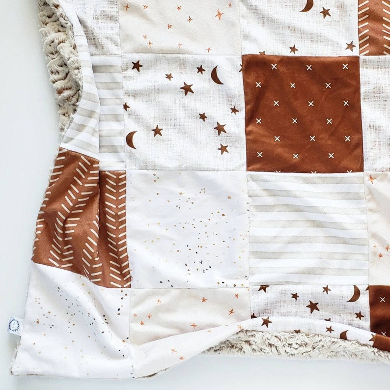PRE ORDER rowan Pieced Baby Blanket Minky Baby Etsy