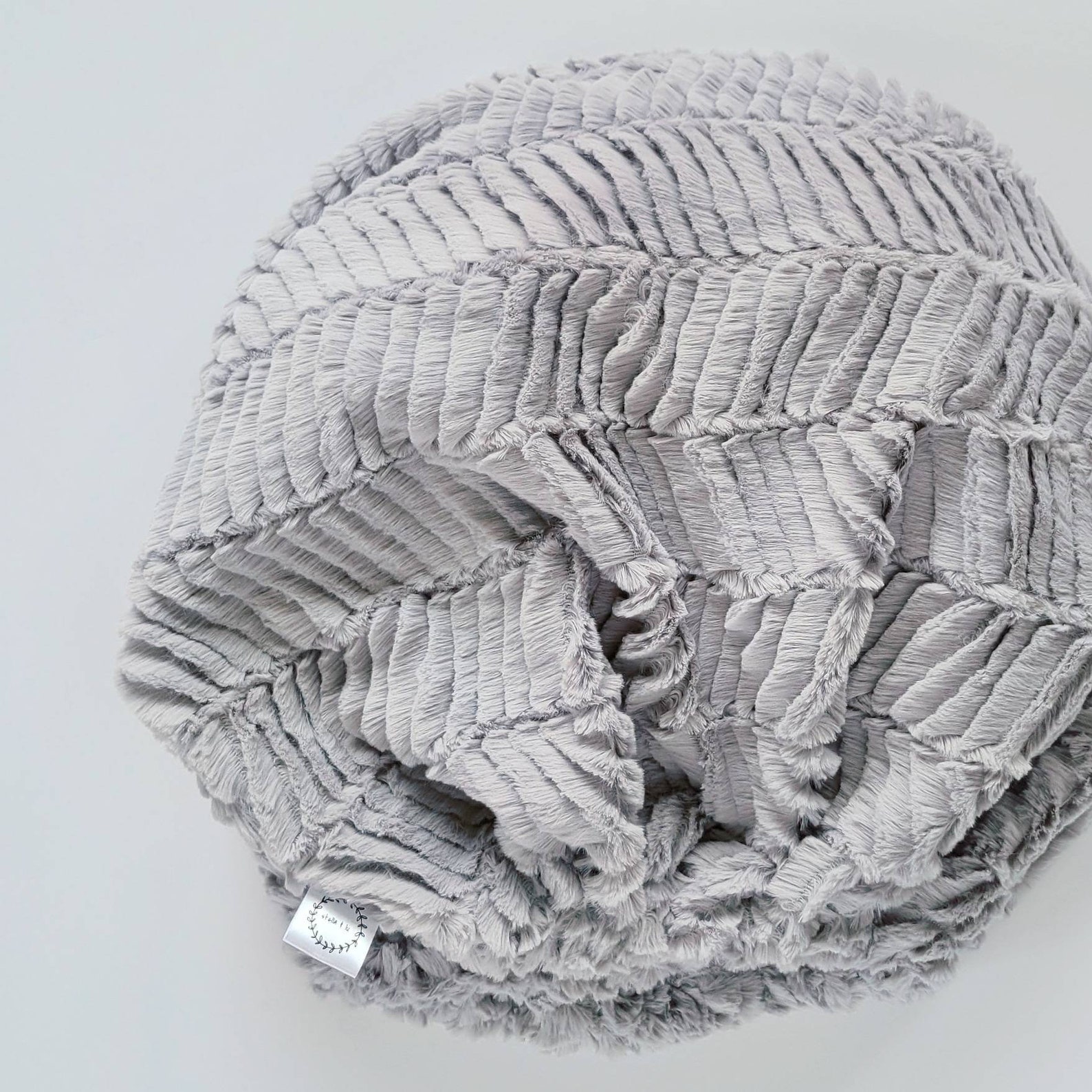 Textured Grey Faux Fur Changing Pad Cover, Minky Changing Pad Cover ...