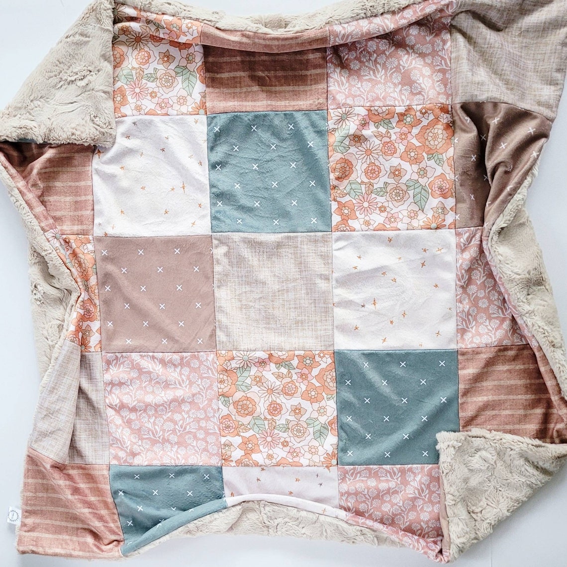 Introducing hallie Pieced Baby Blanket Minky Baby Etsy