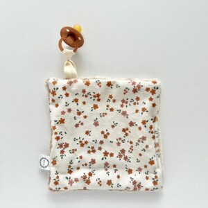 Paci Mini, Pacifier Mini, Bink Mini, Mini Lovey, Mini, Sensory Mini, Faux Fur, Ditsy Floral, Beige, Baby Mini, Neutral, Gold, Binky, Copper