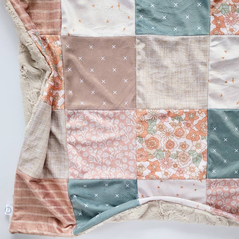 Introducing hallie Pieced Baby Blanket Minky Baby Etsy
