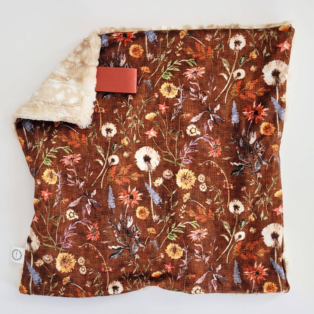 Rust Floral Lovey Minky Lovey Faux Fur Lovey Floral Lovey Copper Lovey Girl Lovey Camel Lovey Dandelion Floral Lovey Linen Tan Rust Etsy