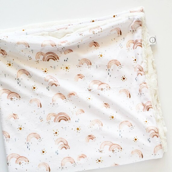 Neutral Rainbow Baby Blanket Rainbow Baby Blanket Minky Baby Blanket Faux Fur Baby Blanket Girl Baby Blanket Peach Blush Boy Nude Etsy Canada