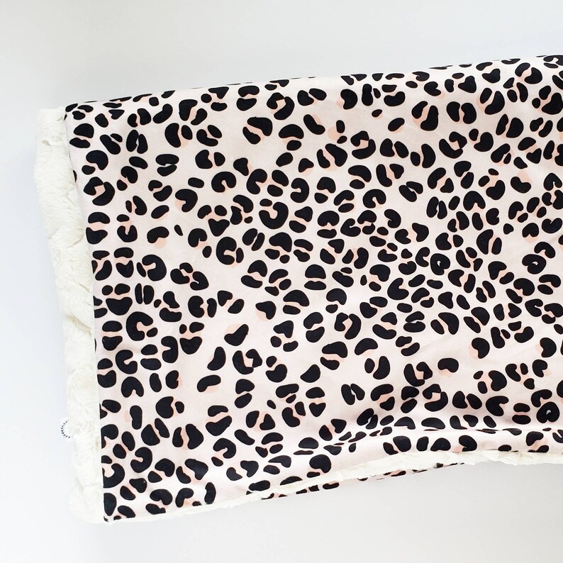 Leopard Baby Blanket Cheetah Print Baby Blanket Minky Baby Etsy