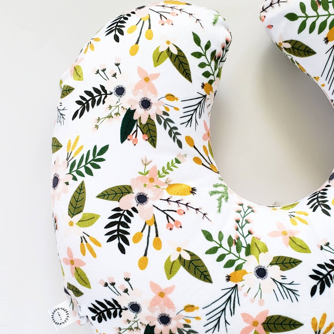 Blush Sprigs Minky Nursing Pillow Cover Minky Cover Floral Etsy