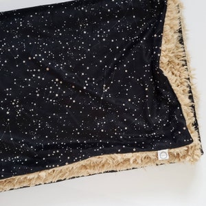 Black Constellation Baby Blanket, Minky Baby Blanket, Black Baby Blanket, Constellation Baby Blanket, Boy Blanket, Neutral Blanket, Stars