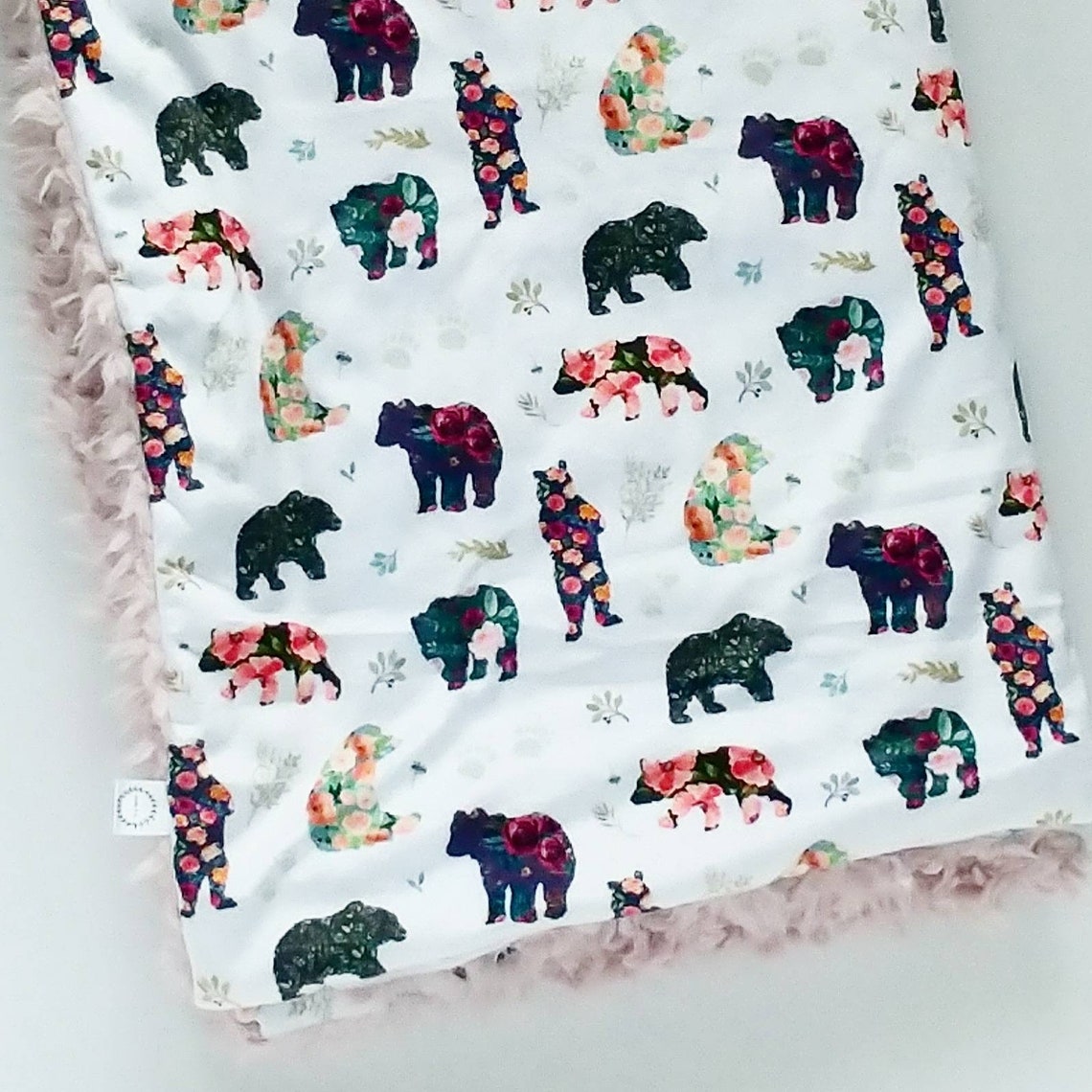 Bear Print Baby Mink Blanket main image 0