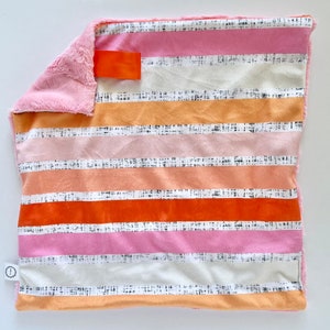 Halloween Lovey, Minky Lovey, Faux Fur Lovey, October Lovey, Stripe Lovey, Orange Lovey, Boo Lovey, Spooky Lovey, Pumpkin, Coral, Pink