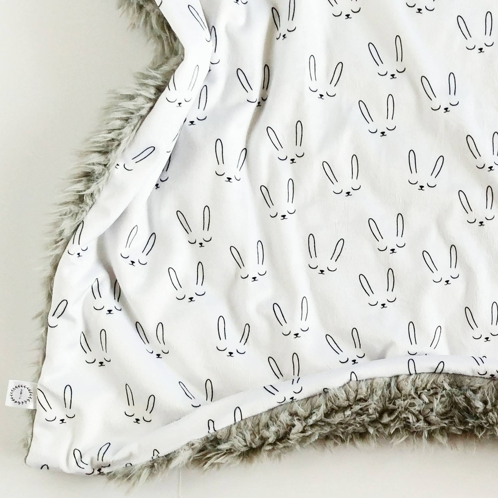 Bunny Baby Blanket Rabbit Baby Blanket Minky Baby Blanket Etsy